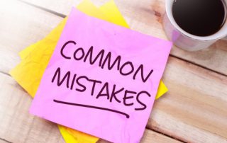 GST mistakes, post it notes saying Common Mistakes