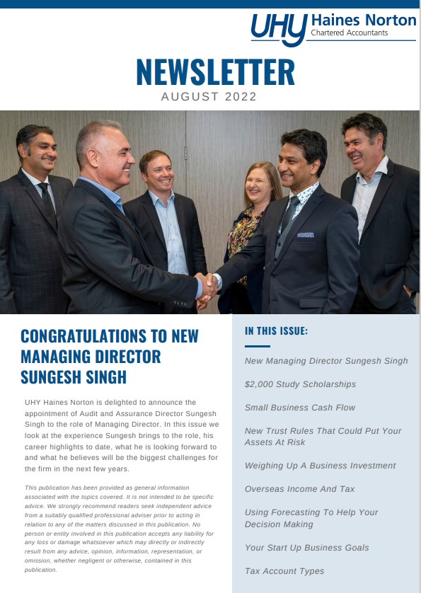 UHY Haines Norton Newsletter August 2022