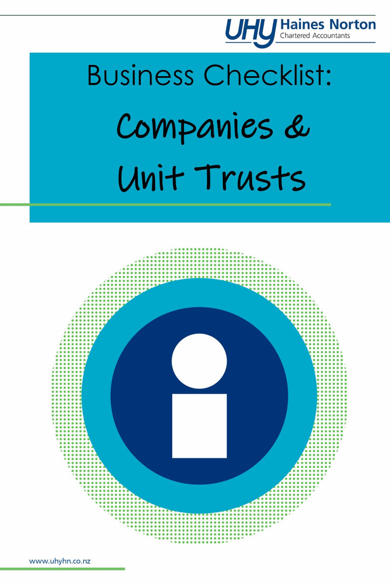 UHY Haines Norton 2025 Business Checklist For Companies and Unit Trusts