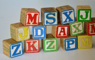 The ABCs of bookkeeping, abc letter blocks
